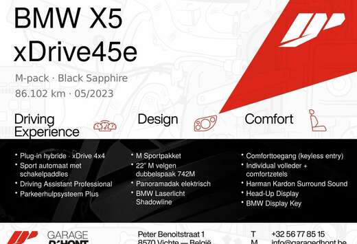 BMW xdrive45e, M pack, Pano, Laserlicht, Head-up