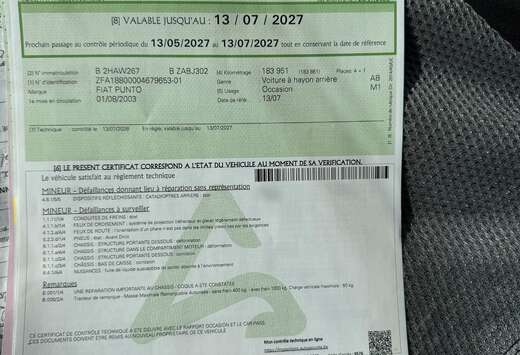 Fiat Fiat Punto Prêt à immatriculer ( Avec Feuille  ...