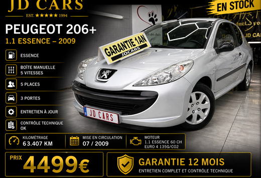 Peugeot 206+ 1.1 ESSENCE GARANTIE 1 AN CTOK