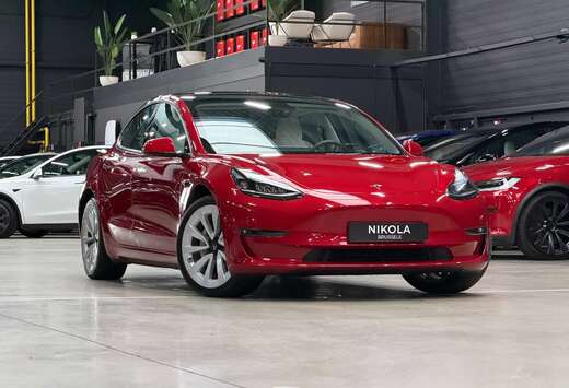 Tesla LONG RANGE - FACELIFT - RED & WHITE - 19 WHEELS