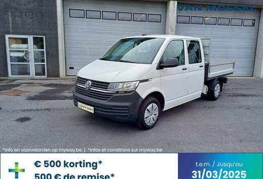 Volkswagen Transporter DUBBEL CABINE LAADBAK*110PK* 6 ...