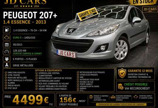 Peugeot 207+ 1.4 ESSENCE GARANTIE 1 AN CTOK