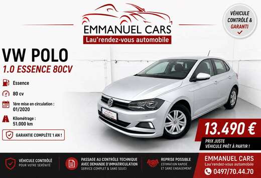 Volkswagen 1.0i 80cv. AIR-CO+CARPLAY+GPS. GARANTIE CO ...