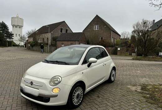 Fiat avec feuilles rose