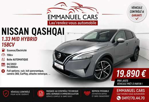 Nissan 1.3 DIG-T Mid Hybrid. Boîte AUTO! Cuir+Pano+A ...