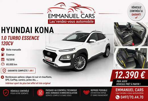 Hyundai 1.0 T-GDi Luxury Launch; mi-cuir, GPS, CarPla ...