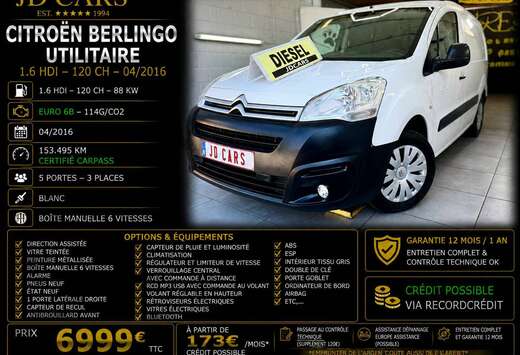 Citroen BERLINGO UTILITAIRE 1.6 HDI 120 ‼️GARANTI ...