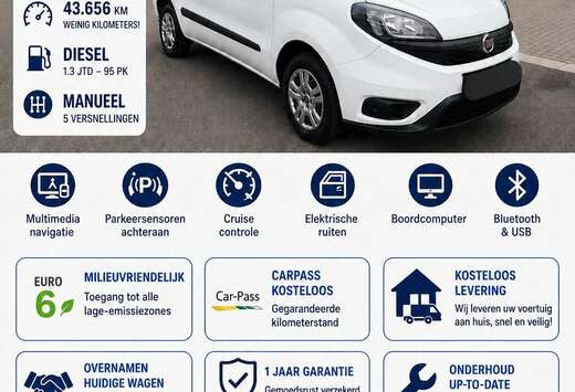 Fiat Doblo 1.3JTD❤️43.747km ❤️EURO6❤️ 1ST ...