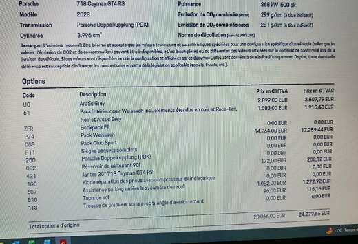 Porsche 718 Cayman GT4 RS 4.0i PDK
