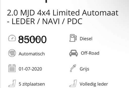 Jeep 2.0 MultiJet Active Drive Automatik Limited