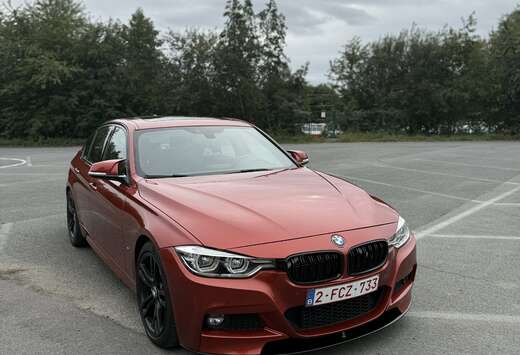 BMW 330e - F30 orange sunset