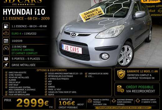 Hyundai I10 1.1 ESSENCE GARANTIE 1 AN CTOK