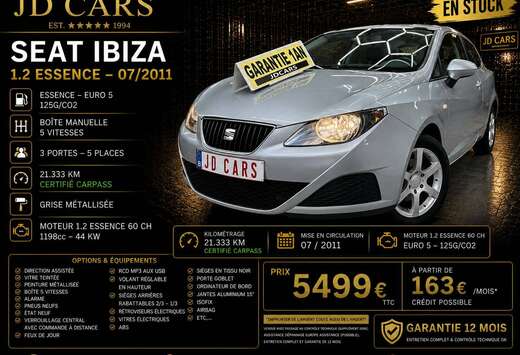 SEAT IBIZA 1.2 ESSENCE GARANTIE 1 AN CTOK