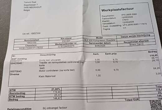 Mercedes-Benz SLK 200 Kompressor