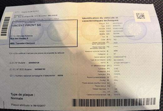 Mercedes-Benz 316 2.1 BlueTEC A1 (EU6)