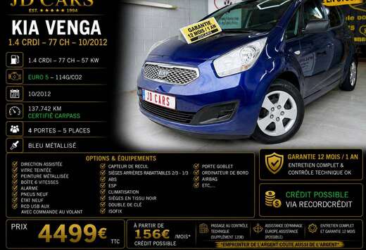 Kia Venga 1.4 CRDi EcoDynamics garantie 1 an ctok