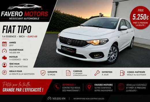 Fiat Tipo 1.4i Lounge / 1ere main / GARANTIE 12 MOIS