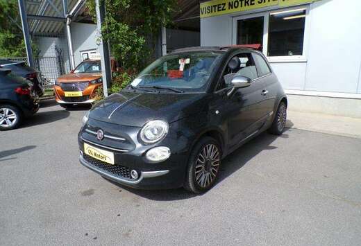Fiat 1.2 70cv Cabriolet noir 08/17 Airco GPS Capteurs