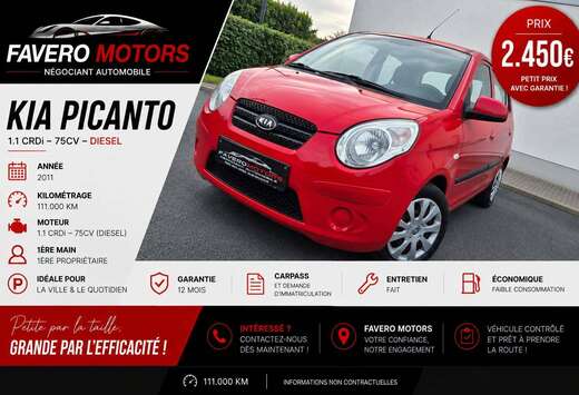 Kia Picanto 1.1 CRDi LX / PETIT PRIX AVEC GARANTIE 12 ...