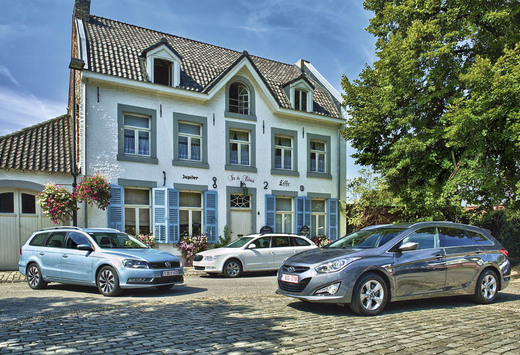 Hyundai i40 Wagon 1.7 CRDi, Skoda Superb Combi 1.6 TDI 105 & Volkswagen Passat 1.6 TDI 105 : Préjugés & valeurs sûres
