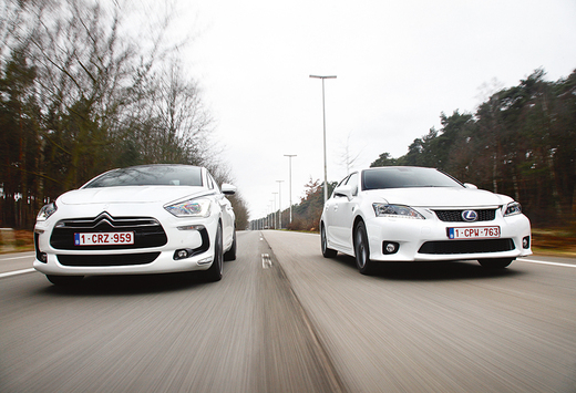 Citroën DS5 HYbrid4 vs Lexus CT 200h : Diesel of benzine?