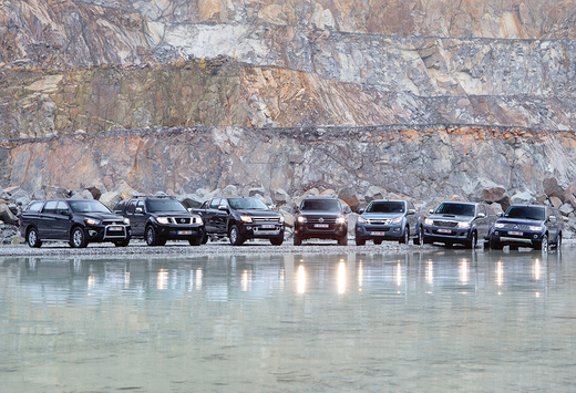 Ford Ranger 2.2 TDCi, Isuzu D-Max 2.5, Mitsubishi L200 DI-D HP, Nissan Navara V6 dCi, SsangYong Actyon Sports, Toyota Hilux 3.0 D-4D & Volkswagen Amarok 2.0 TDI 170 : Tout un marché sur 7 plateaux!