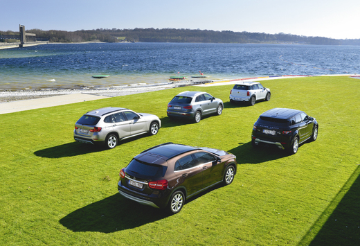 Audi Q3 2.0 TDI, BMW X1 18d sDrive, Mercedes GLA 200 CDI, Range Rover Evoque ED4 en Mini Countryman SD : Booming business