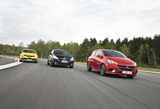 Opel Corsa OPC, Peugeot 208 GTi by Peugeot Sport en Renault ClioRS : Bommetjes op wielen