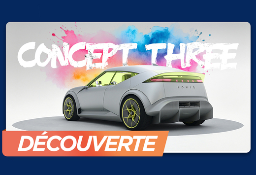 Spectaculaire, sportif et innovant, le Hyundai Concept Three annonce le style de la prochaine Ioniq 3 et dévoile l'orientation du design intérieur des futures Hyundai. 