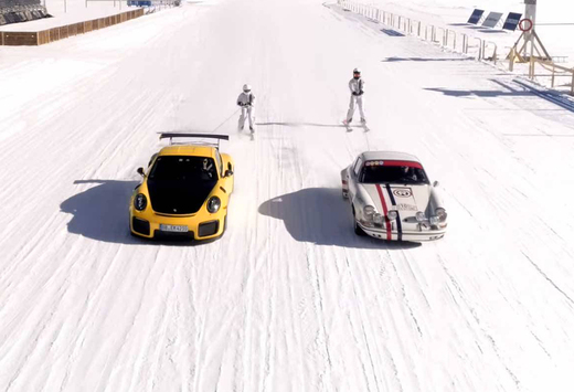 Sneeuwsport à la Porsche - 911S versus GT2 RS