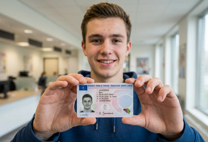 Permis de conduire Flandre - Photo IA