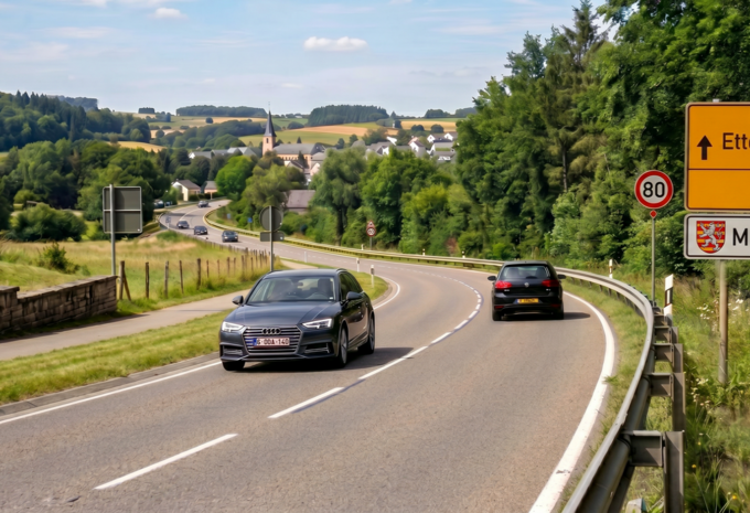 Route au Grand-Duché de Luxembourg - Photo IA