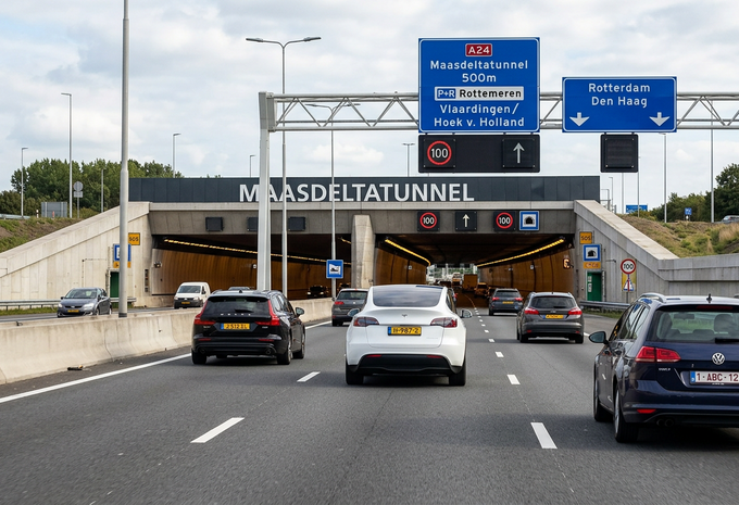 Tunnel sous la Meuse aux Pays-Bas pour évoquer les péages de tunnels, de ponts, les bacs, les ferrys et les LEZ Milieuzone