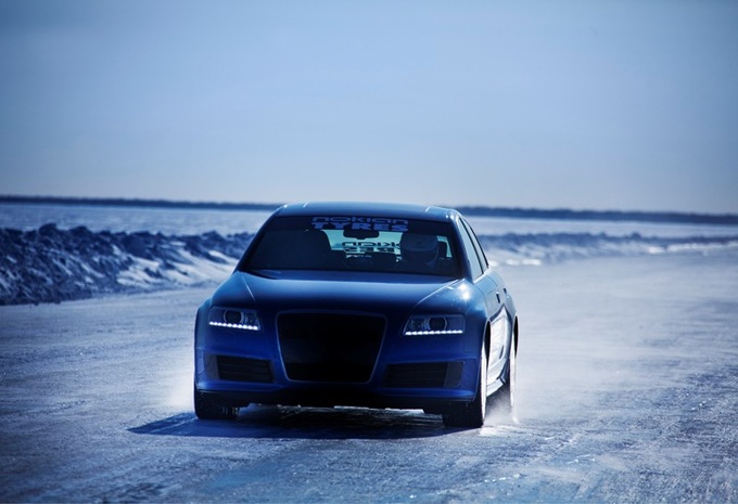 Audi RS6 stelt snelheidsrecord op ijs scherper #1