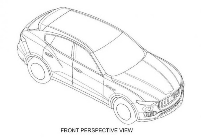 Maserati Levante: les dessins techniques interceptés #1