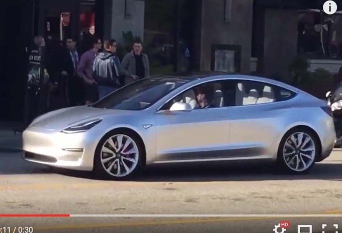 Tesla Model 3: betrapt tijdens een uitje #1