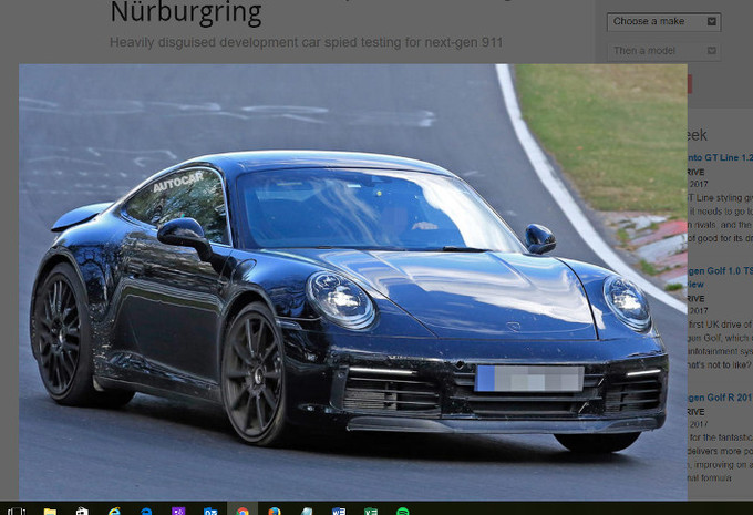 Porsche: toekomstige 911 in testfase #1