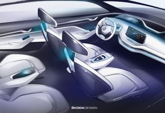 Esquisses de l’intérieur de la Škoda Vision E #1