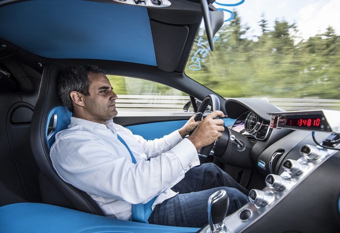 Bugatti Chiron van 0 naar 400 km/u en terug in 42 seconden