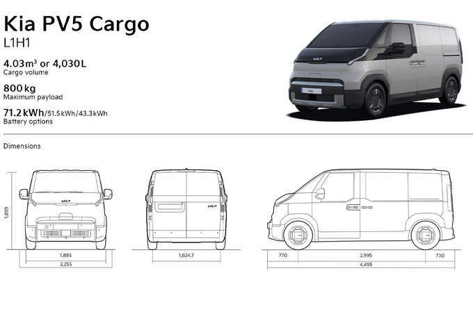 Kia PV 5 Cargo L1H1