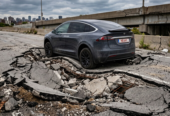 Maken zware elektrische auto’s onze wegen kapot?